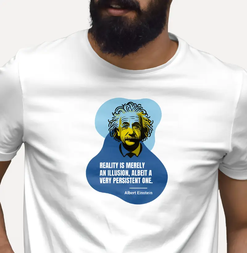 Camiseta Física Quântica - Reality is Merely an Illusion