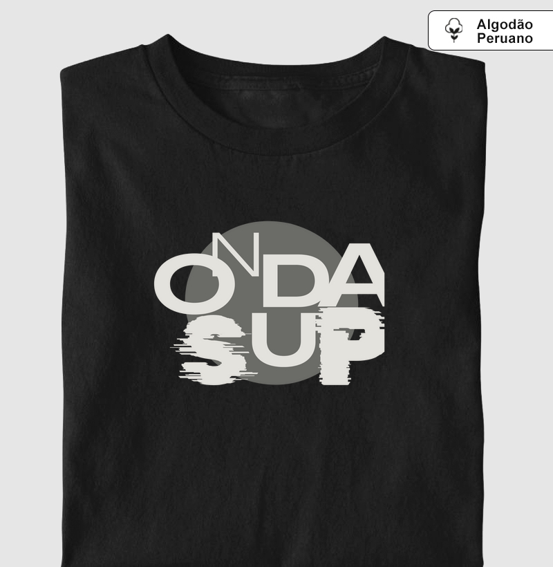 Camiseta OndaSup – Estampa Brush & Flow | Algodão Peruano