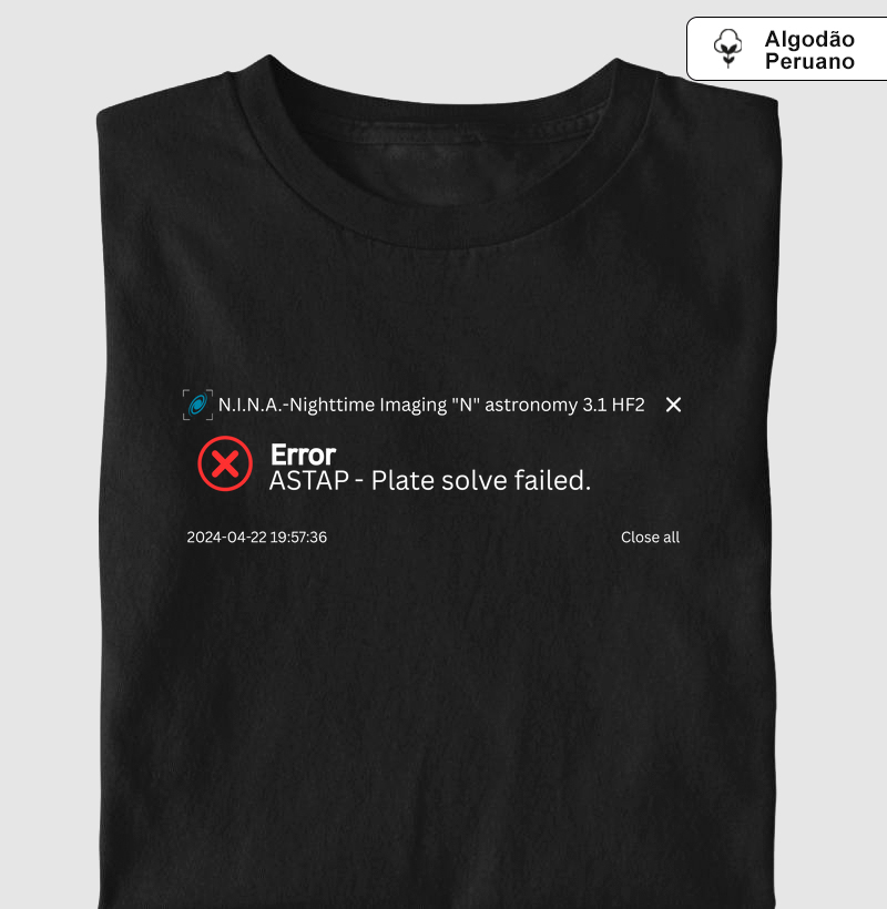 NINA  Error - ASTAP Notificação Clean