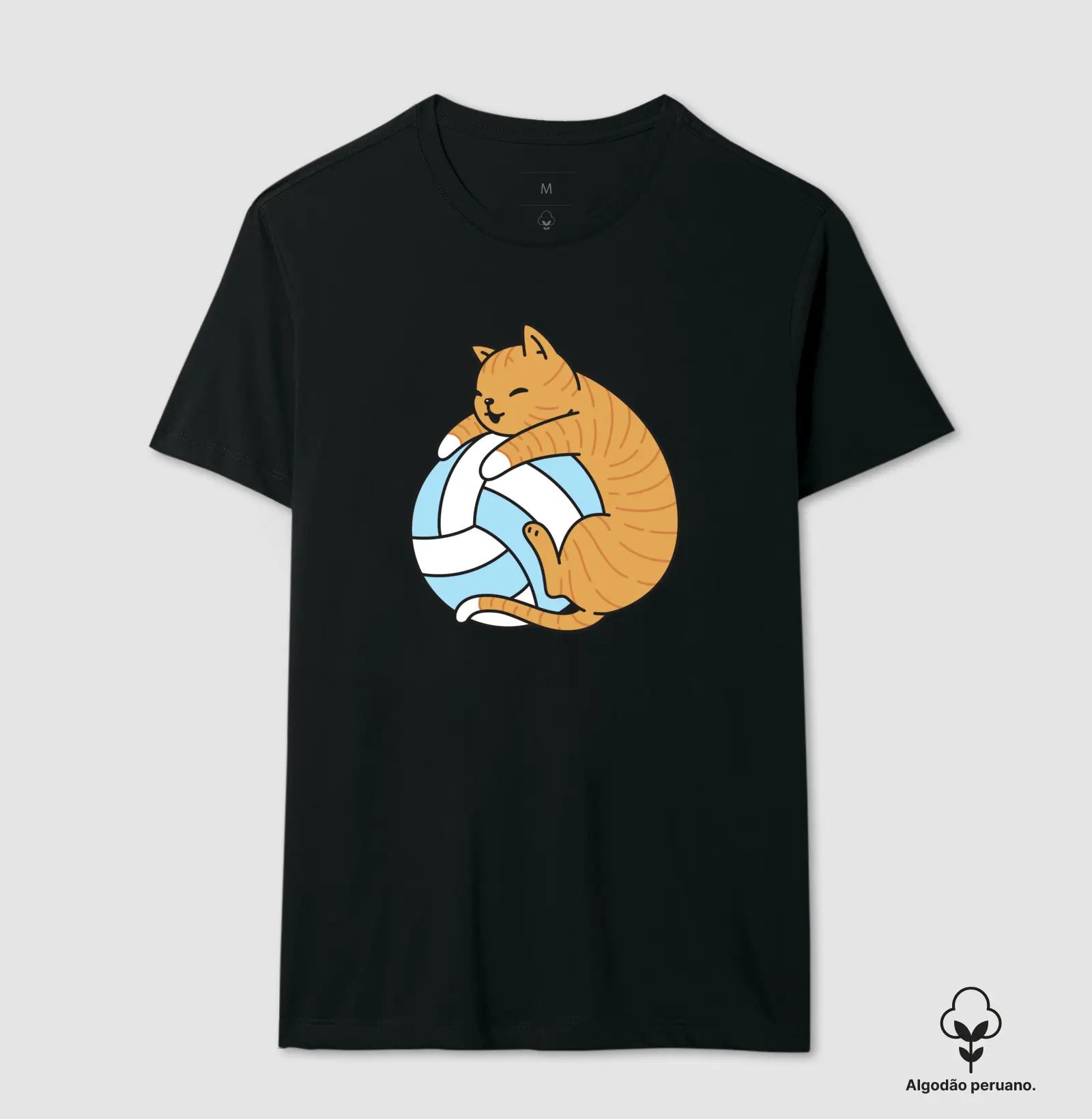 Camiseta Premium Gato Fofo Voleibol