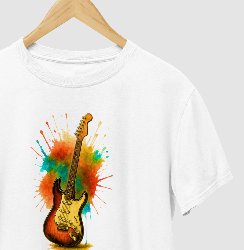 Camiseta para Guitarrista – Estampa Realista