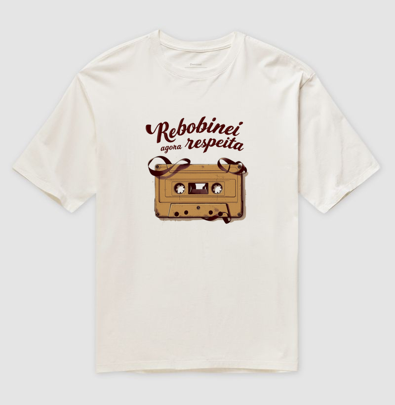 Camiseta Oversized Rebobinei K7