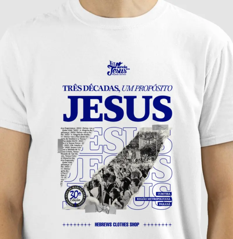 Camiseta Comemorativa – 30 Anos da Marcha para Jesus