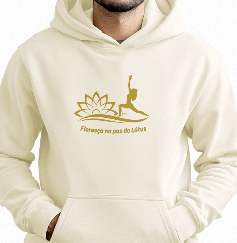 Floresça na paz de Lótus - Moletom Hoodie