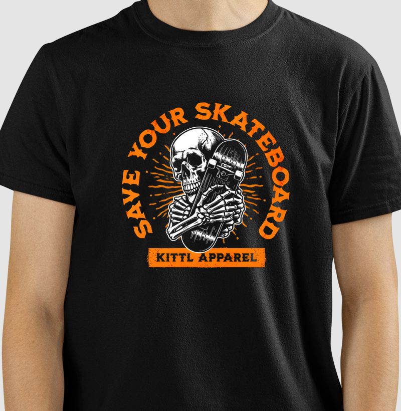 Camiseta Skateboard Skull