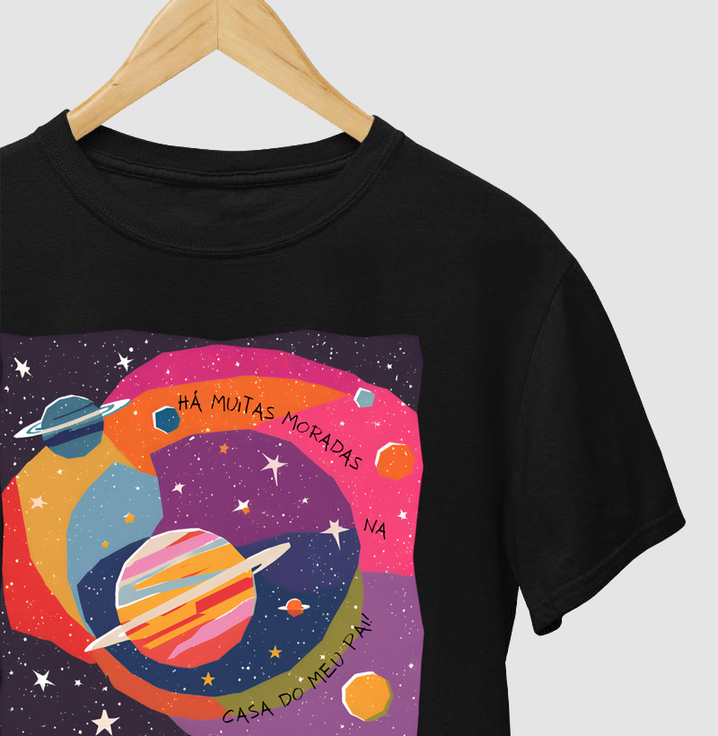 Camiseta Há muitas moradas na casa do Pai