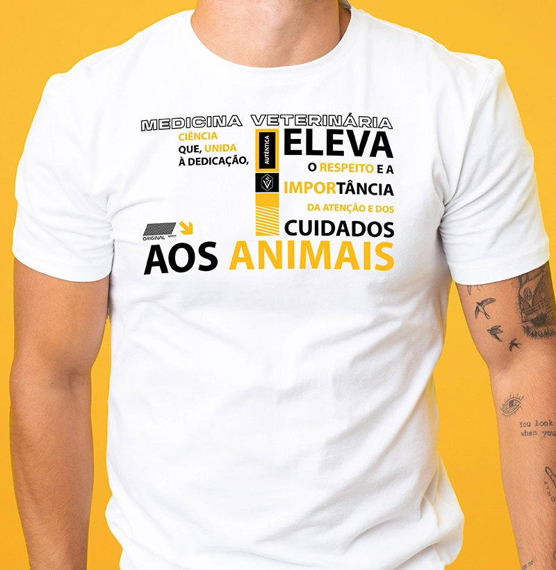 Camiseta Medicina Veterinária Ciência - masculina