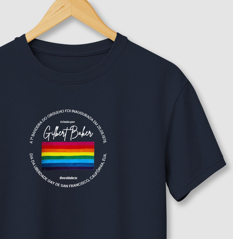 A Bandeira do Arco-íris. Criada pelo ativista Gilbert Baker em 1978.