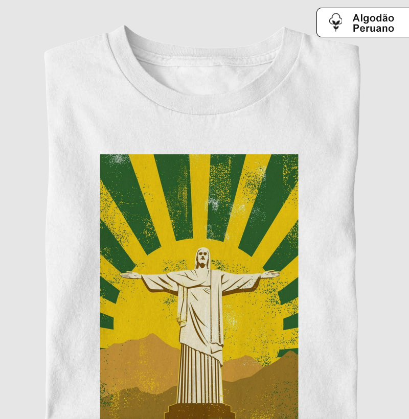 Camiseta Algodão Peruano Cristo Redentor