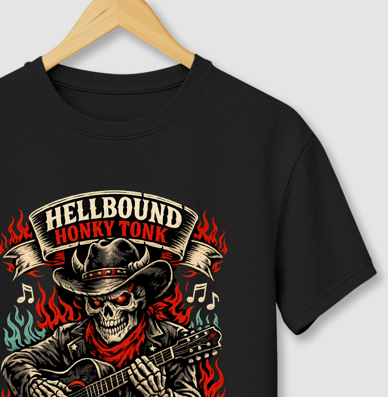 Camiseta Hellbound Honky Tonk – Louder Than Law