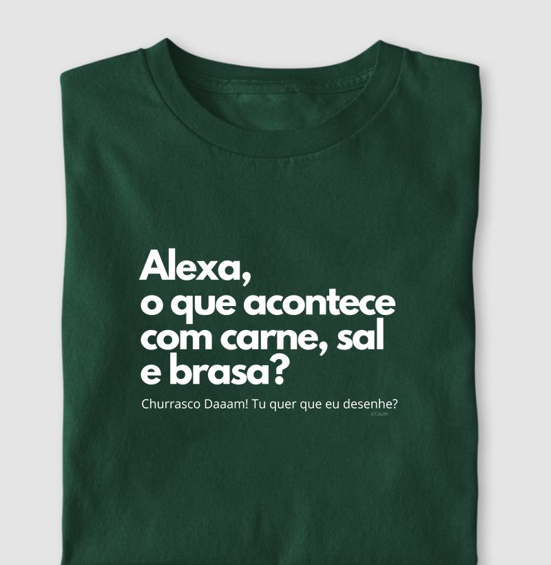 Alexa, o que acontece com carne, sal e brasa?