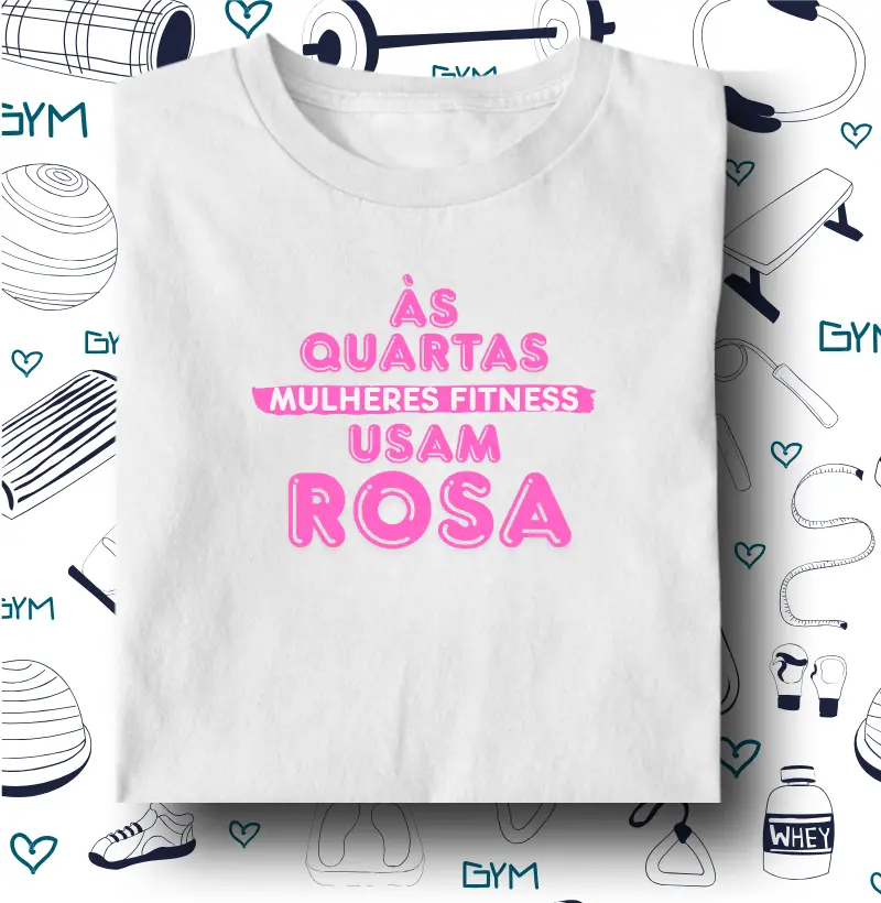 Às Quartas Mulheres Fitness Usam Rosa