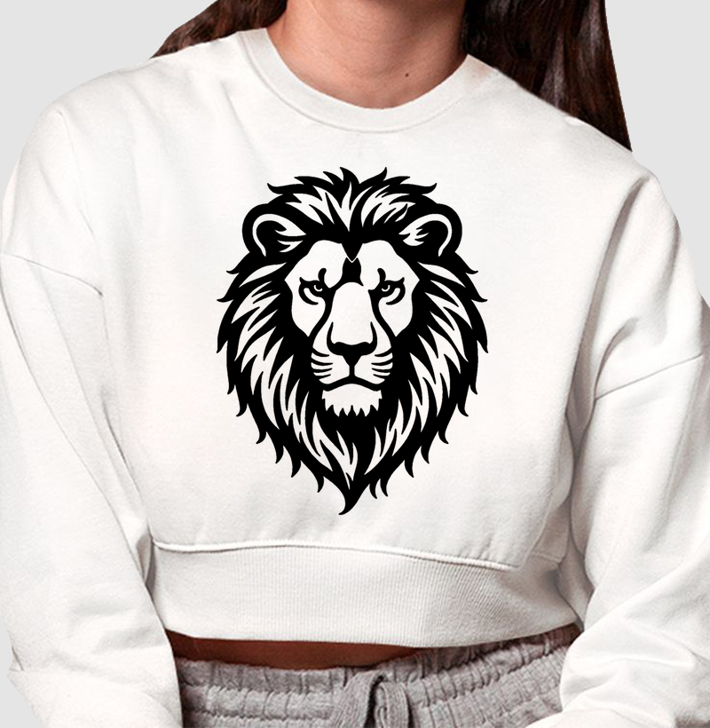 Lion Line Art | Top Moletom