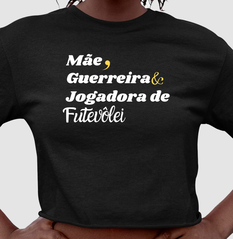 Cropped Mãe e jogadora de futevôlei