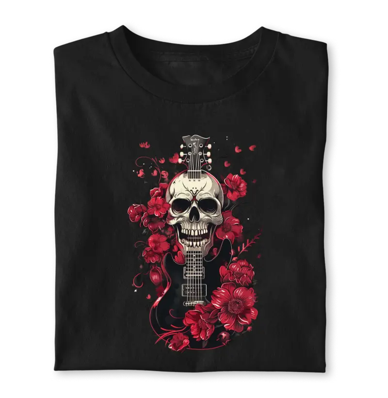 T-shirt Rockin' Roses Skull Tee