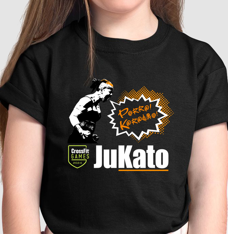 Camiseta infantil preta