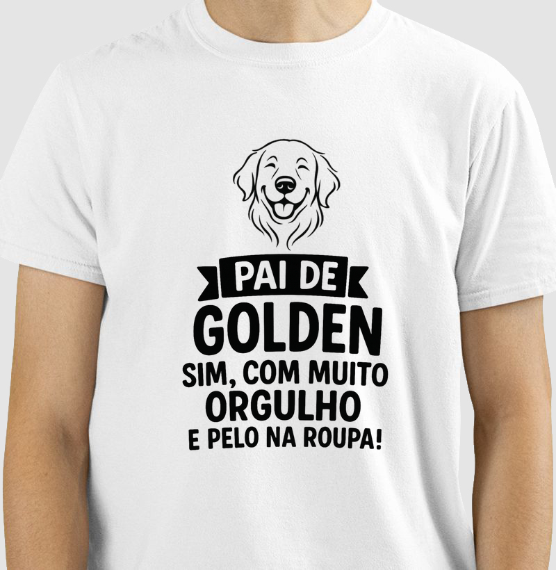 pai de golden com orgulho