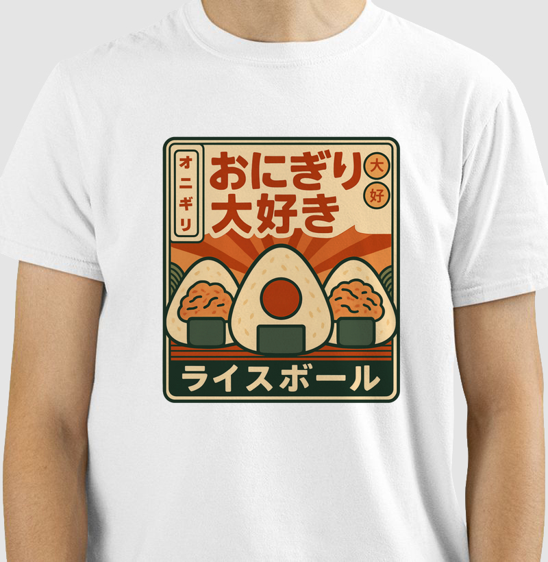 Camiseta Eu amo Onigiri Masculino