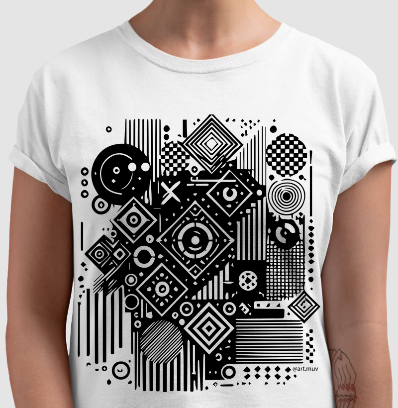 Camisa Artmuv - Arte Monocromática