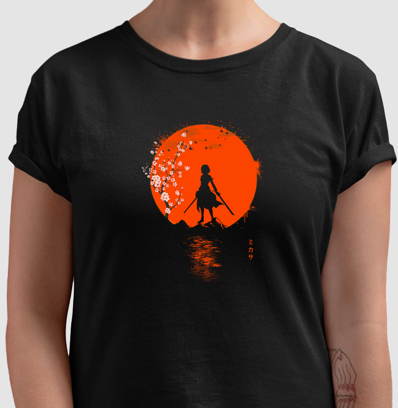 Samurai ao Entardecer Mikasa Ackerman