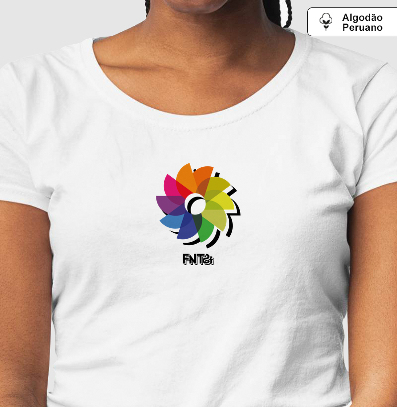 T-SHIRT "DIA" / FLOR DO SOL PEQUENA (ALGODÃO PERUANO)