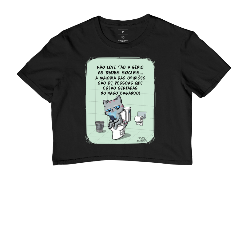 Camiseta Gato Sincero no Vaso