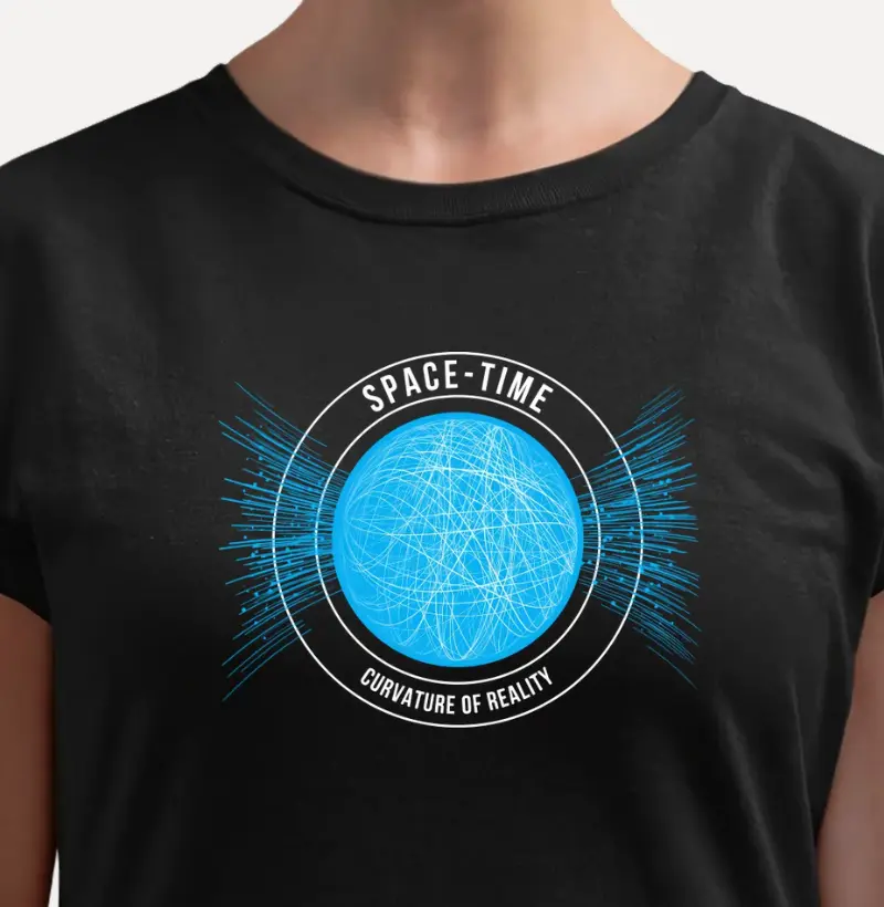 Camiseta Física Quântica - Space-Time: Curvature of Reality