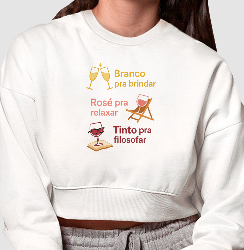 Cropped Moletom Mood do Dia