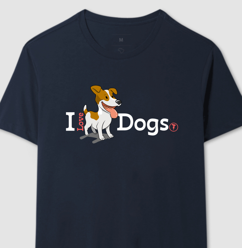 Camiseta I Love Dogs