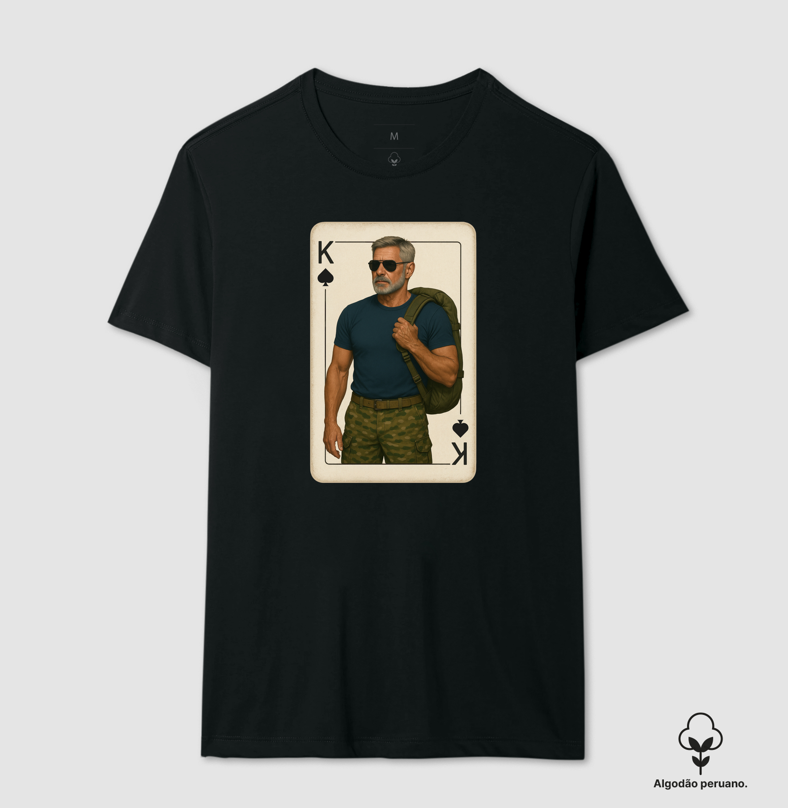 Camiseta Veterano Rei de Espadas - Algodão Peruano