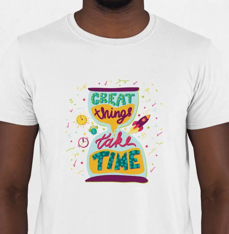 Blusa Reserva Com Frase Creat Things Take Time