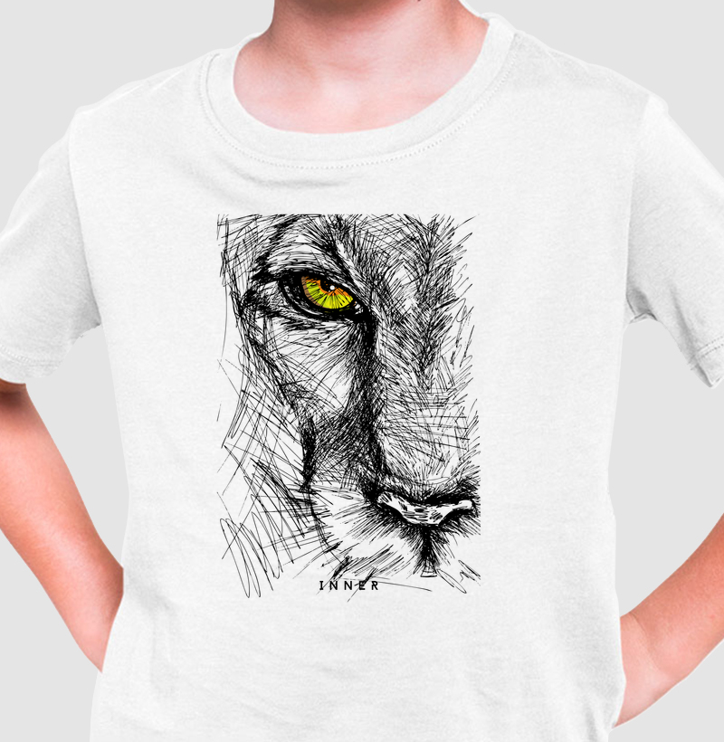 Camiseta Infantil Leão