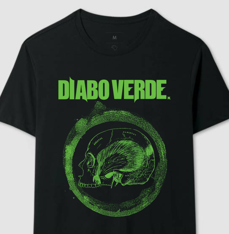 Camisa Caveira Verde - Masculino e Feminino