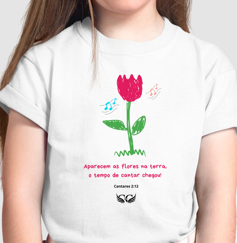 Camiseta Infantil Personalizada O Tempo de Cantar Chegou.