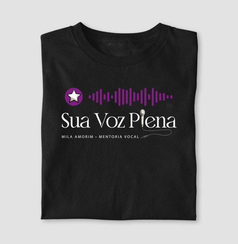 Camiseta Sua Voz Plena - Preta