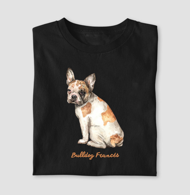 Camiseta Bulldog Francês Aquarela
