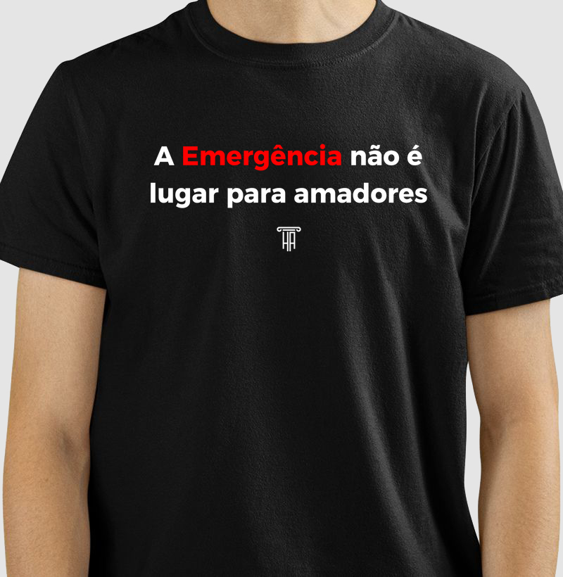 T-Shirt EMERGÊNCIA (preta) Masculina