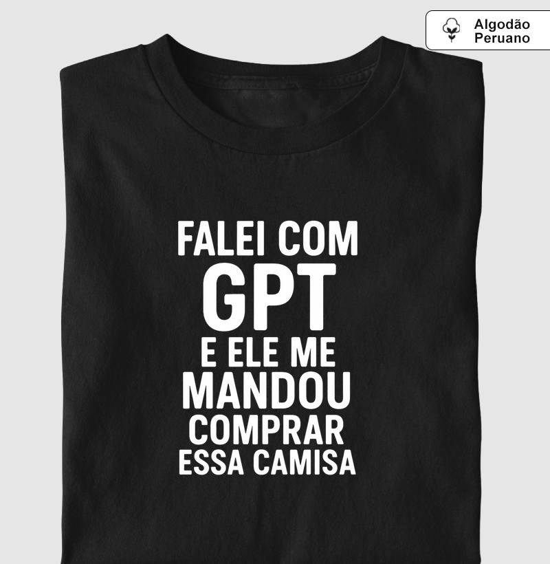 Falei com GPT e ele me mandou comprar