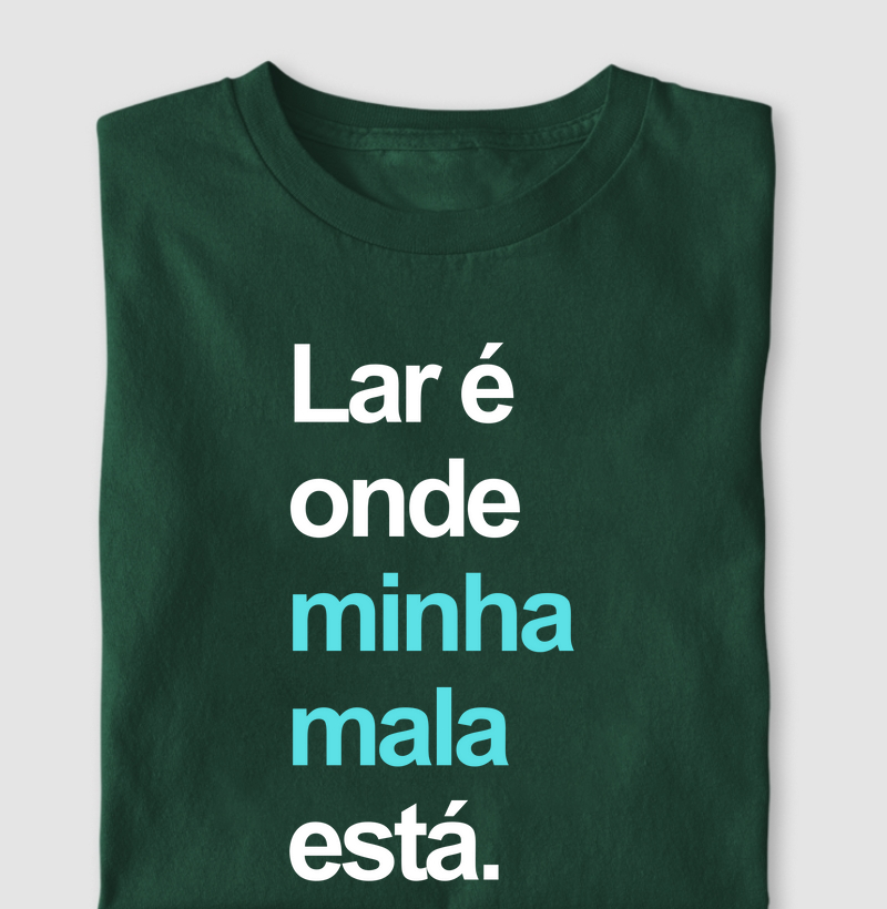Lar é onde minha mala está