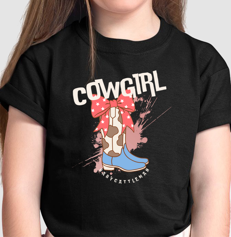 Camiseta infantil cowgirl