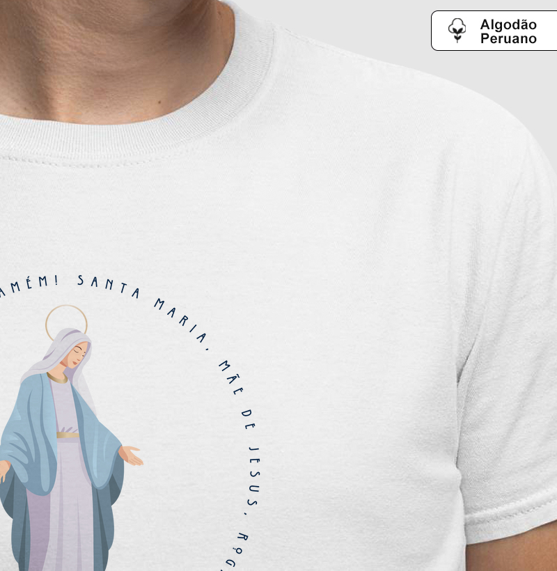 Estampa Santa Maria Círculo Branca Masc.