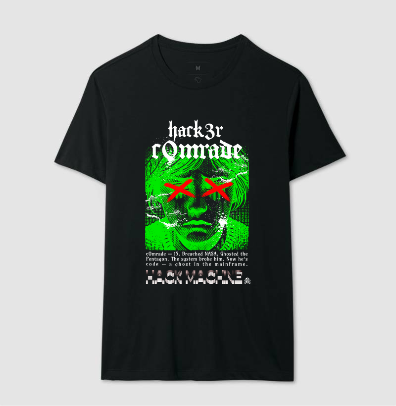 Camiseta Hack Machine – c0mrade Ghosted the System / HackTribes™