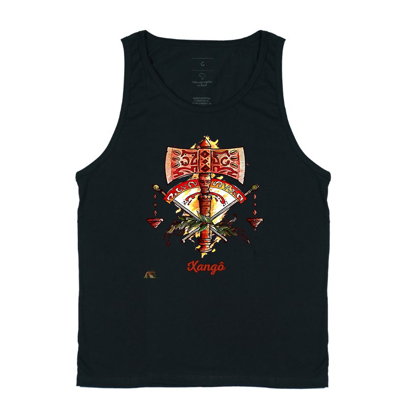 Camiseta Aruanda ê Armas de Xangô Justiça e Realeza em 100% Algodão