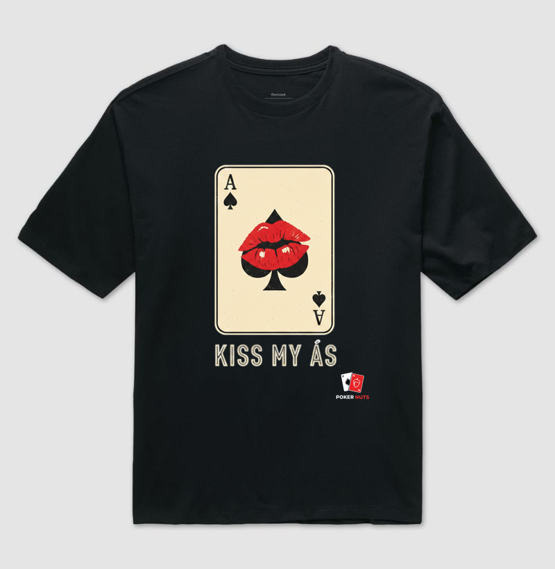 Camiseta Oversized Kiss My Ás