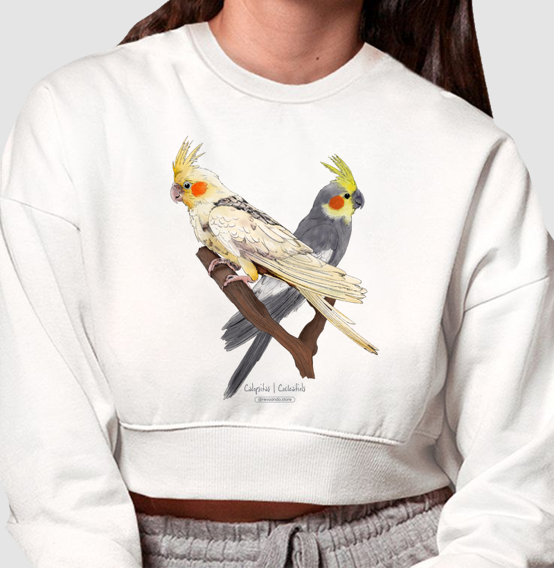 Love Friends - Calopsitas - Moletom Cropped