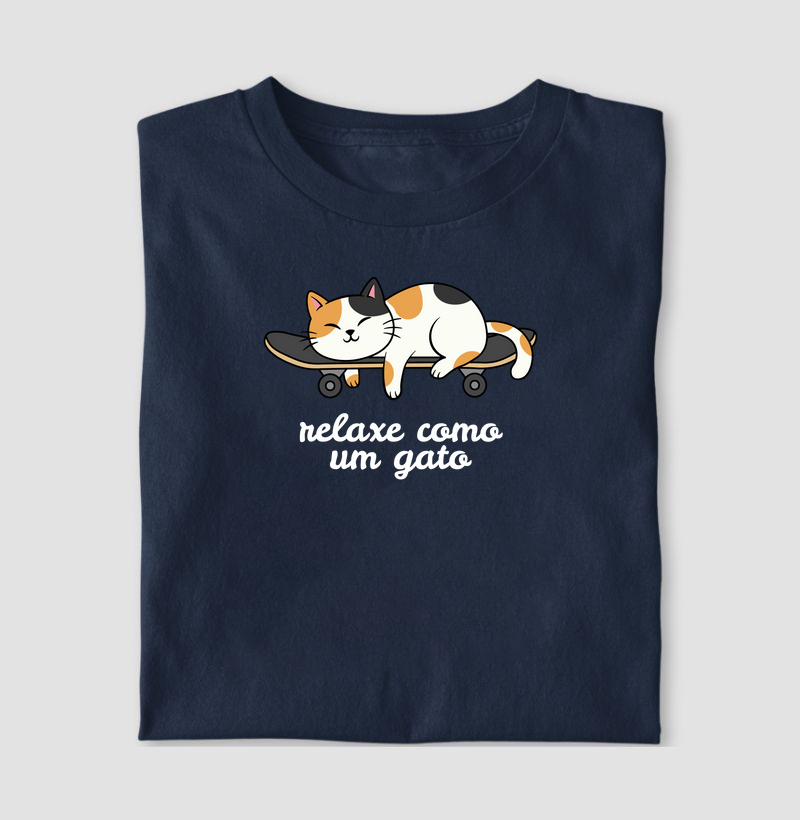 Camiseta Relaxe como um gato - Variação 2