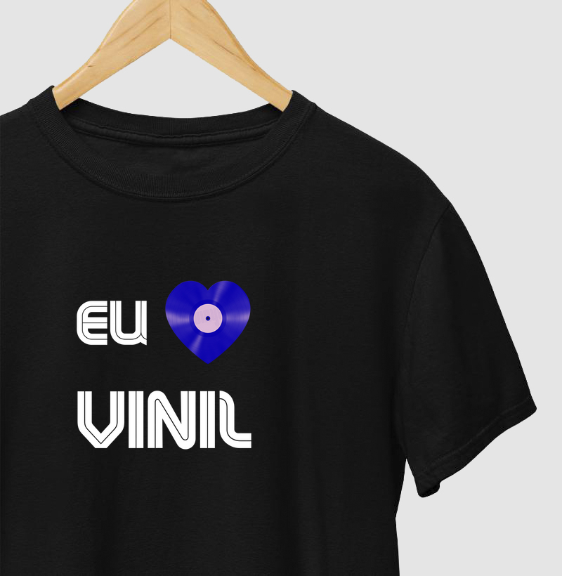 EU AMO VINIL - Branco Azul