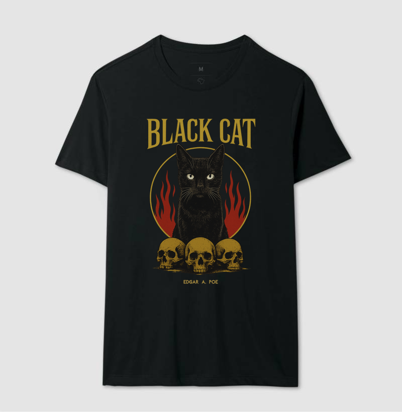 Camiseta Gato Preto - Edgar A. Poe