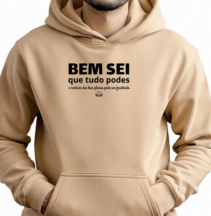 Hoodie Moletom Bem sei que tudo podes. Jó 42.2