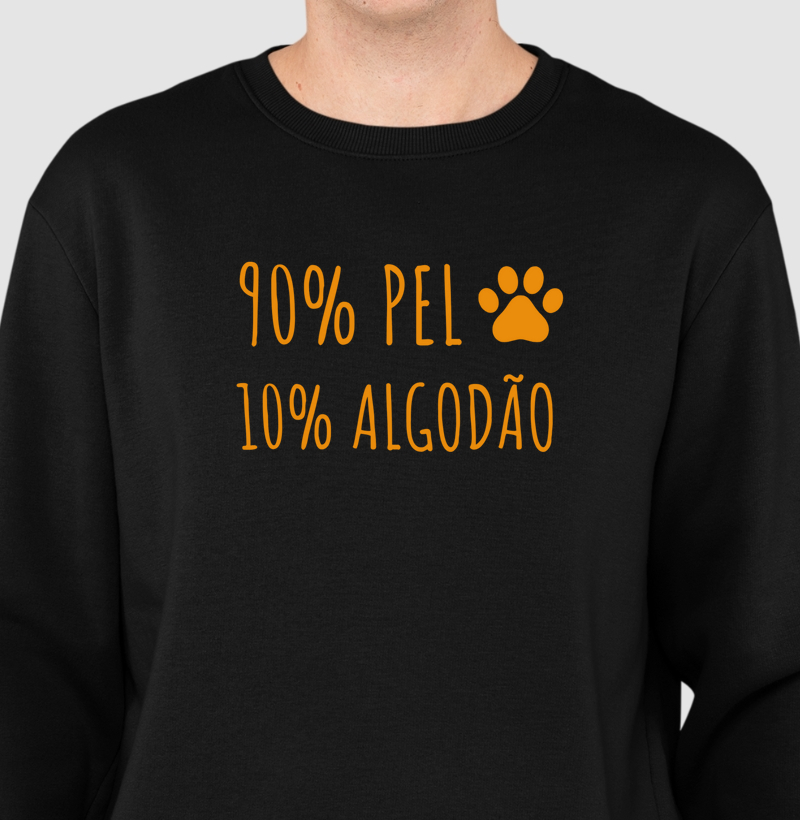 90% Pelo, 10% Algodão